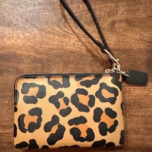 Coach leopard wristlet